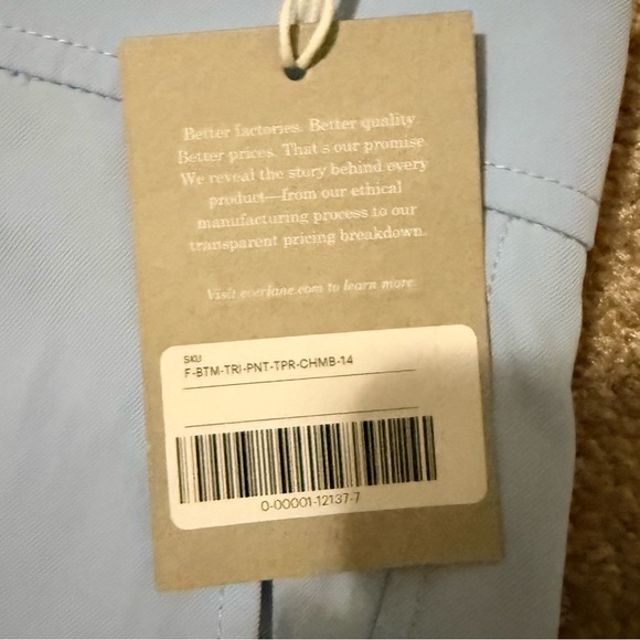 Everlane Japanese GoWeave Way-High® Tapered Pant Light Blue Size 14 - Picture 12 of 12